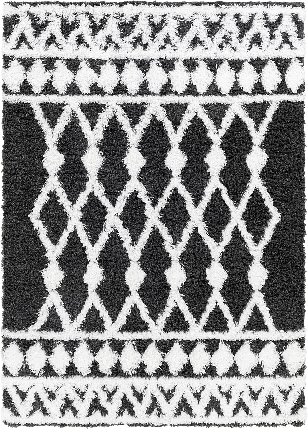 Booth Shag Area Rug Carpet for Living Room Bedroom or Kitchen