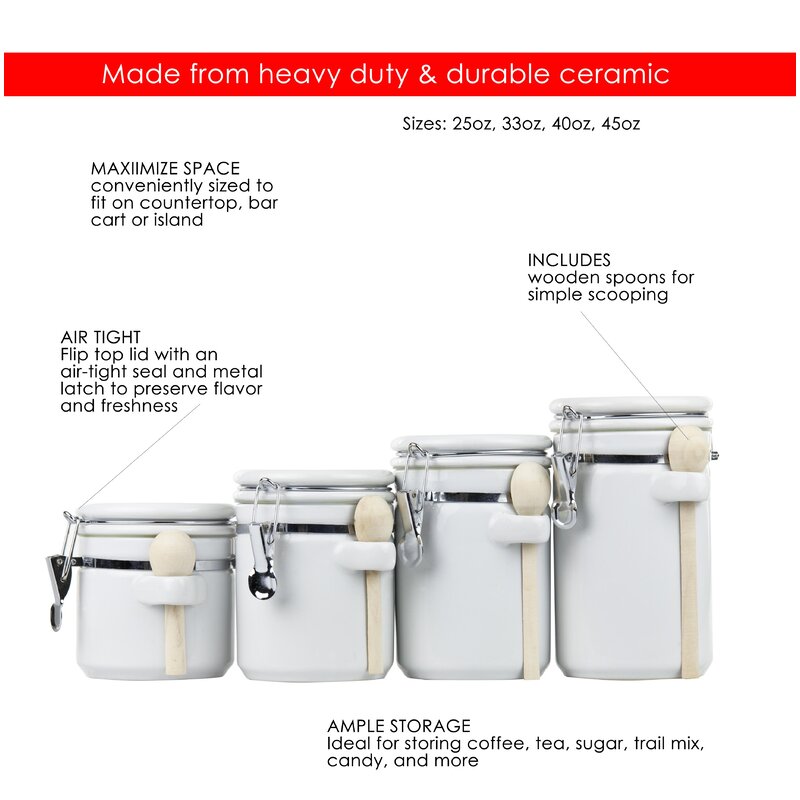 Cringle 4 Pcs Kitchen Canister Set