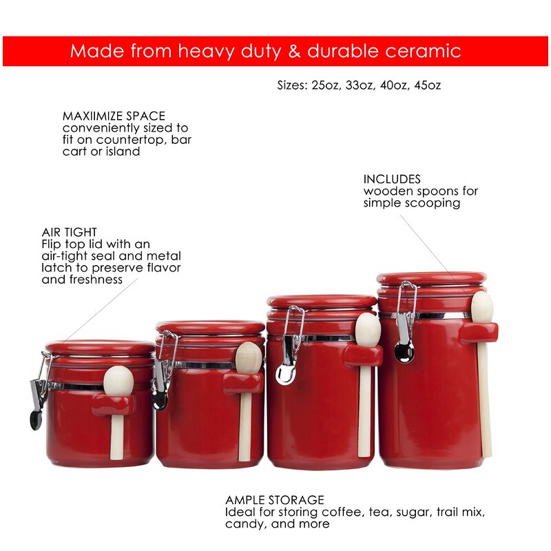 Cringle 4 Pcs Kitchen Canister Set
