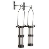 Garwood 2 Piece Clear Glass, Black Frame Wall Vase Set (Set of 2