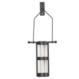 Garwood 2 Piece Clear Glass, Black Frame Wall Vase Set (Set of 2