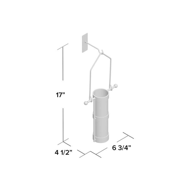 Garwood 2 Piece Clear Glass, Black Frame Wall Vase Set (Set of 2