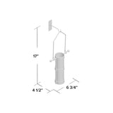 Garwood 2 Piece Clear Glass, Black Frame Wall Vase Set (Set of 2