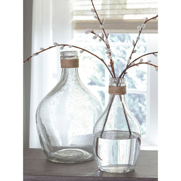 Castanea 2 Piece Clear Glass Table Vase Set