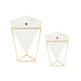 Sardes 2 Piece Indoor / Outdoor Porcelain Table Vase Set