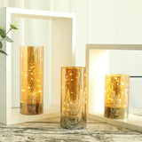 Stanbourg 3 Piece LED String Lights Flickering Unscented Flameless Pillar Candle Set with Remote