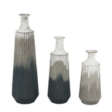 Obelisk 3 Piece Metal Floor Vase Set