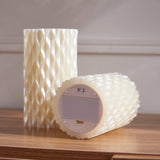 Phinin 3 Piece Pearlescent Wavy Texture LED Unscented Flameless Candle Set with Remote