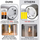 Nejona 3 Piece Unscented Flameless Flickering Candle Set with Remote