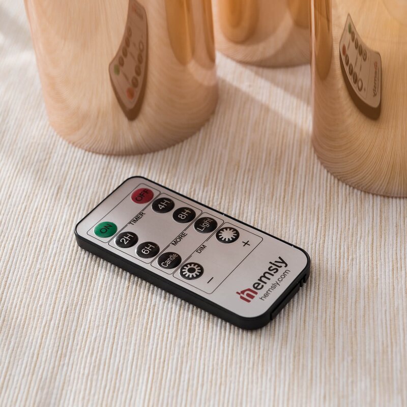 Saintmy 3 Piece Silver/Gold Unscented Flameless Pillar Candle Set with Remote