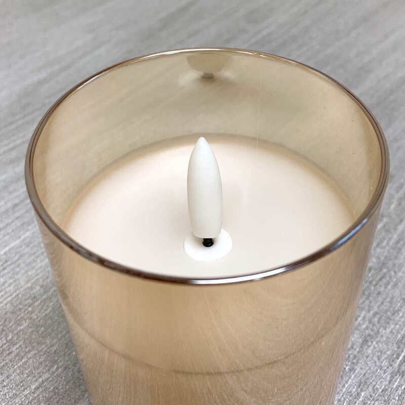 Saintmy 3 Piece Silver/Gold Unscented Flameless Pillar Candle Set with Remote