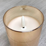 Saintmy 3 Piece Silver/Gold Unscented Flameless Pillar Candle Set with Remote