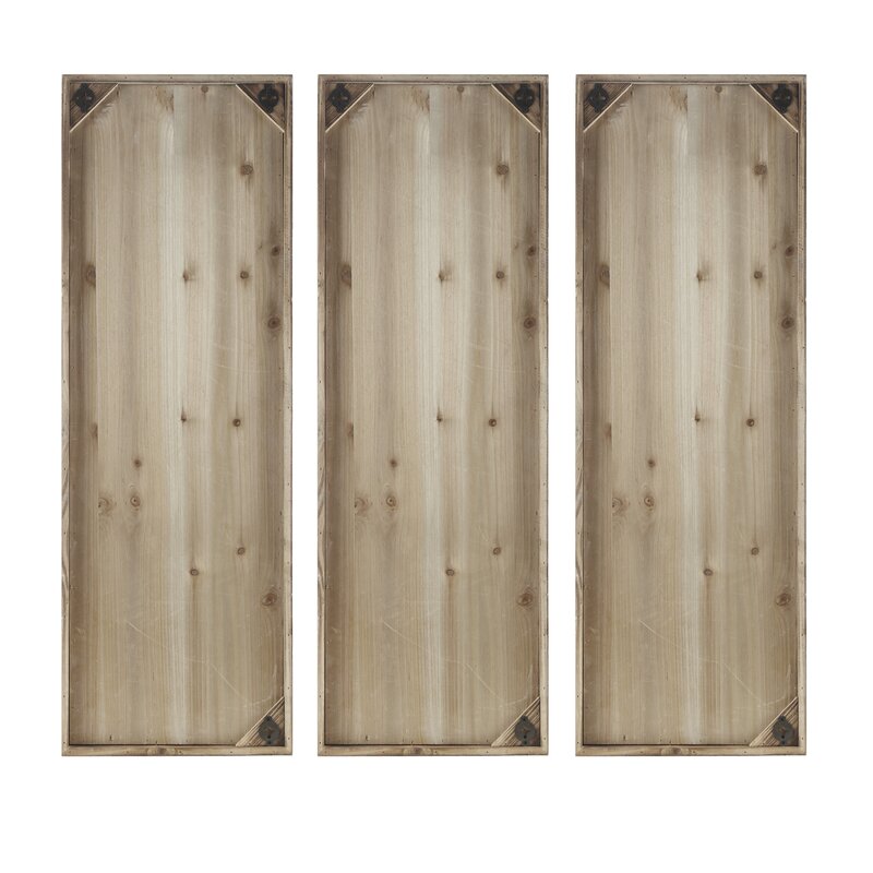 Buand 3 Piece Abstract Wood Wall Decor Set