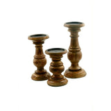 Southmo 3 Piece Wood Tabletop Candlestick Set