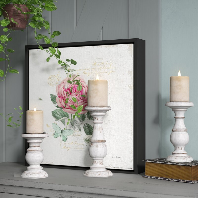 Southmo 3 Piece Wood Tabletop Candlestick Set