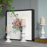 Southmo 3 Piece Wood Tabletop Candlestick Set