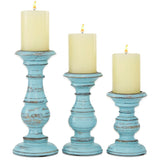 Southmo 3 Piece Wood Tabletop Candlestick Set