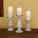 Southmo 3 Piece Wood Tabletop Candlestick Set