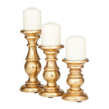 Southmo 3 Piece Wood Tabletop Candlestick Set