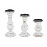 Southmo 3 Piece Wood Tabletop Candlestick Set