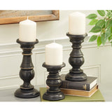 Southmo 3 Piece Wood Tabletop Candlestick Set