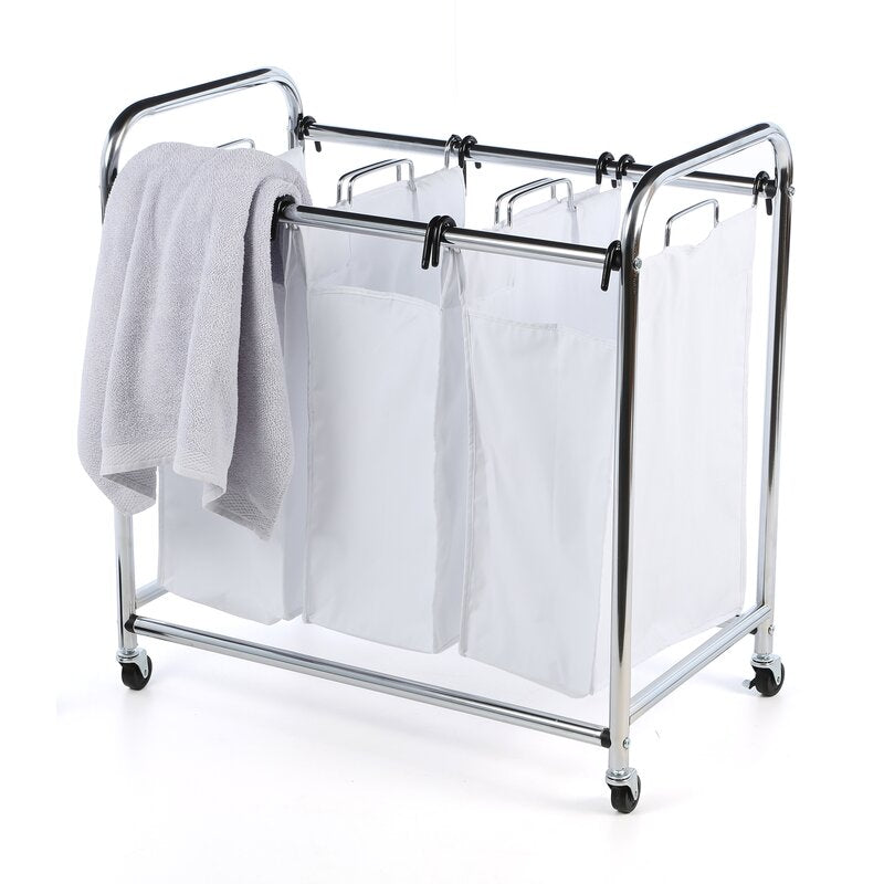 Landva 3 Section Plated Heavy Duty Laundry Sorter