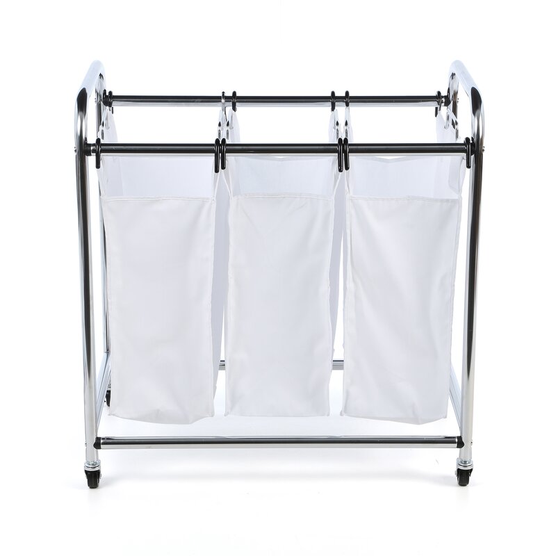 Landva 3 Section Plated Heavy Duty Laundry Sorter