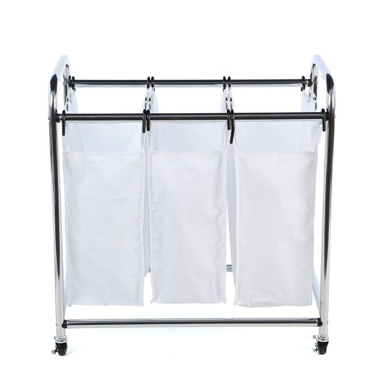 Landva 3 Section Plated Heavy Duty Laundry Sorter