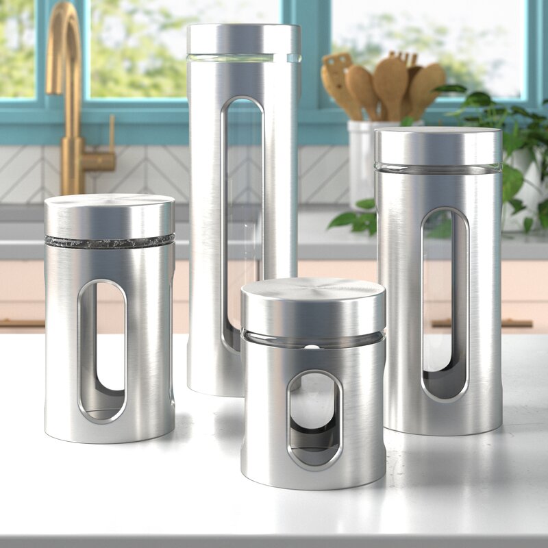 Lilburne 4 Pcs Kitchen Canister Set