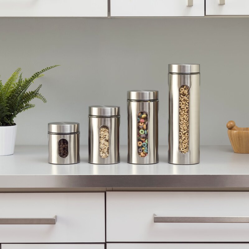 Lilburne 4 Pcs Kitchen Canister Set
