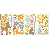 Leeksham 52 Piece Woodland Fox with Friends Wall Decal