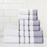 Aminah 6 Piece Classic Turkish Cotton Multi Size Towel Set
