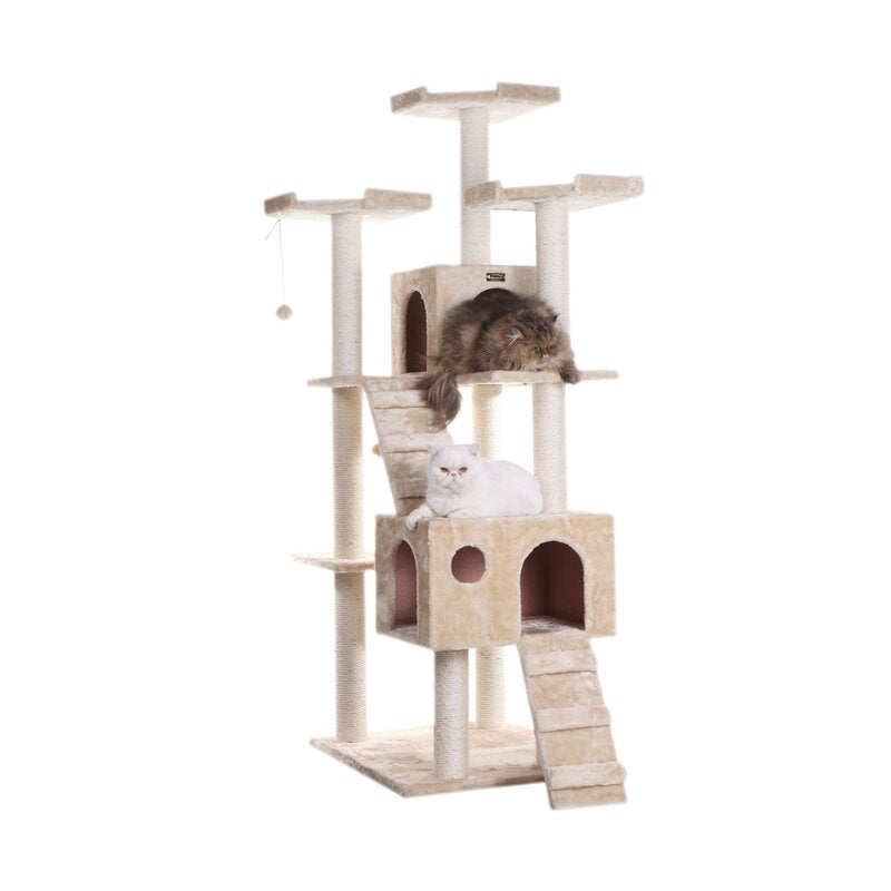Giovanni 74" Real Wood Cat Tree