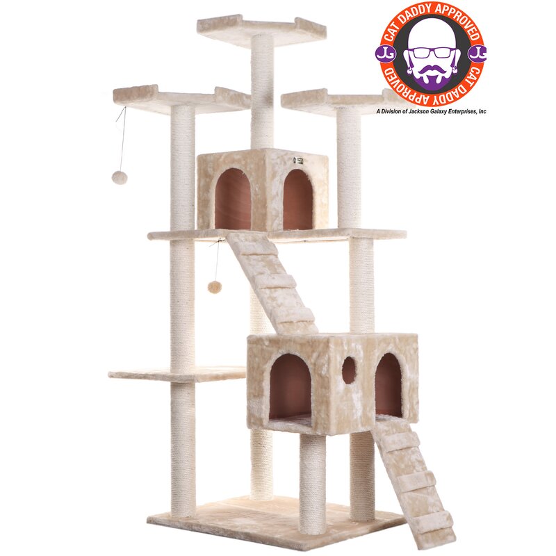 Giovanni 74" Real Wood Cat Tree
