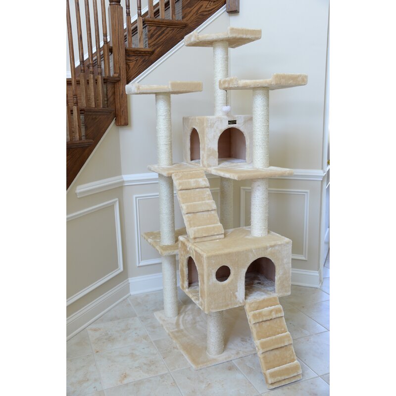 Giovanni 74" Real Wood Cat Tree