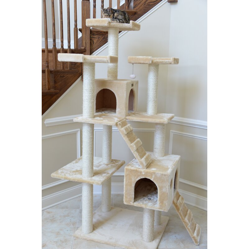 Giovanni 74" Real Wood Cat Tree