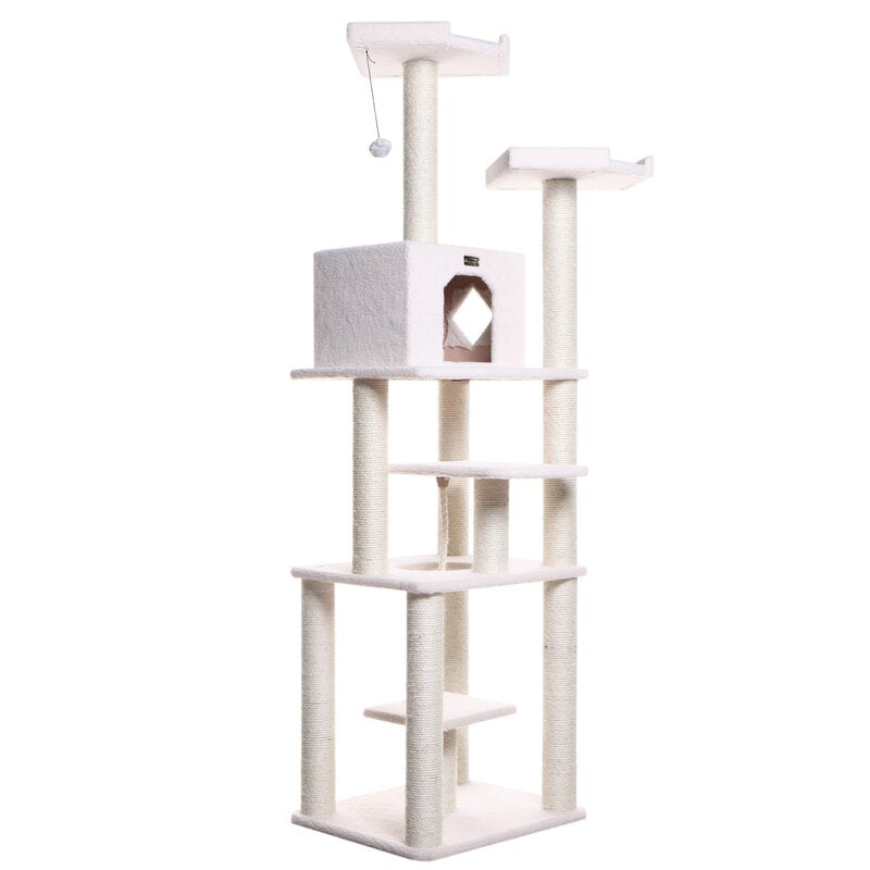 Solderini 78" Premium Classic Real Wood Cat Tree