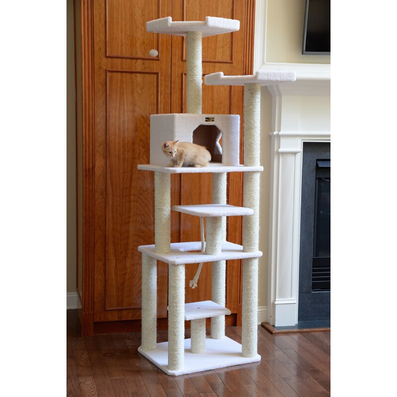 Solderini 78" Premium Classic Real Wood Cat Tree
