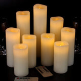 Salina 9 Piece Unscented Flameless Candle Set with Remote