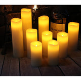 Salina 9 Piece Unscented Flameless Candle Set with Remote