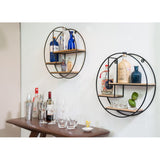 Mamoni 3 Piece Mango Wood Circle Accent Shelf