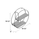 Mamoni 3 Piece Mango Wood Circle Accent Shelf