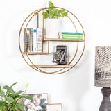 Mamoni 3 Piece Mango Wood Circle Accent Shelf