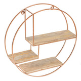 Mamoni 3 Piece Mango Wood Circle Accent Shelf