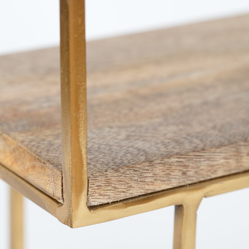 Mamoni 3 Piece Mango Wood Circle Accent Shelf