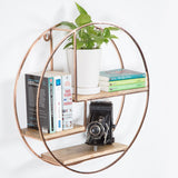 Mamoni 3 Piece Mango Wood Circle Accent Shelf
