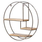 Mamoni 3 Piece Mango Wood Circle Accent Shelf