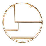 Mamoni 3 Piece Mango Wood Circle Accent Shelf