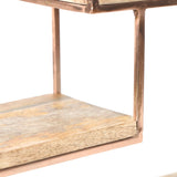 Mamoni 3 Piece Mango Wood Circle Accent Shelf