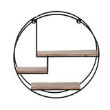 Mamoni 3 Piece Mango Wood Circle Accent Shelf